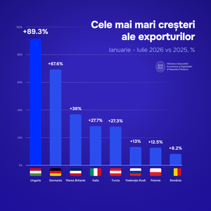 Exporturile Republicii Moldova au crescut cu 11,7% în primele șapte luni ale anului 2026
